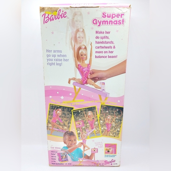 Pink Vintage 2001 Gymnast Barbie In Original Box - Picture 5 of 8